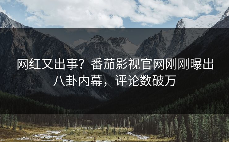 网红又出事？番茄影视官网刚刚曝出八卦内幕，评论数破万