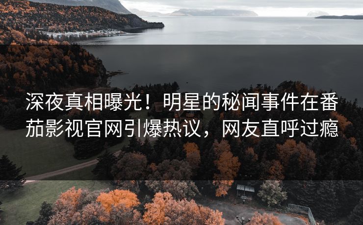 深夜真相曝光！明星的秘闻事件在番茄影视官网引爆热议，网友直呼过瘾